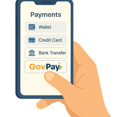 Payments Screen with GovPay Option